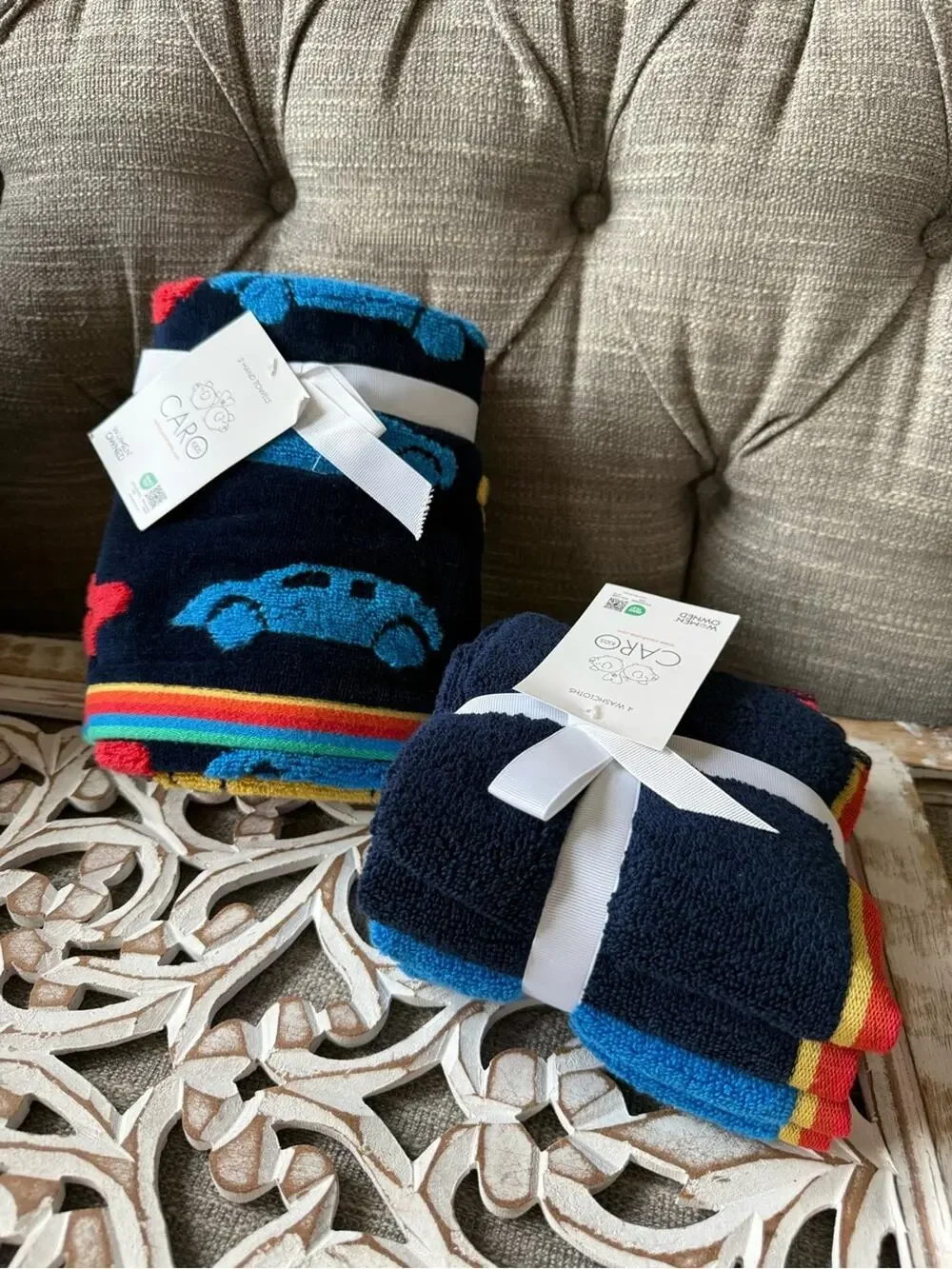 Caro Cars Hand Towels & Wash Clothes NEW